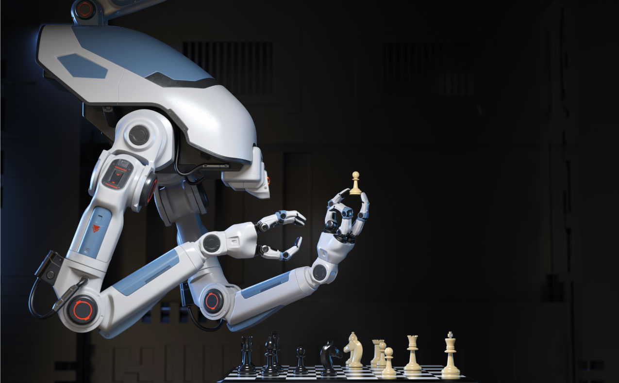 Robot playing chess